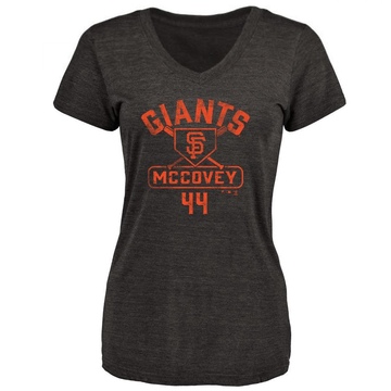 Women's San Francisco Giants Willie McCovey ＃44 Base Runner T-Shirt - Black