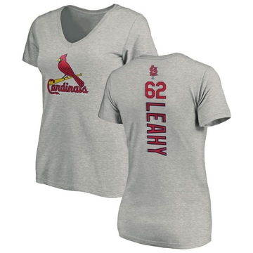 Women's St. Louis Cardinals Kyle Leahy ＃62 Backer Slim Fit T-Shirt Ash