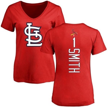 Women's St. Louis Cardinals Ozzie Smith ＃1 Backer Slim Fit T-Shirt - Red
