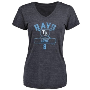 Women's Tampa Bay Rays Brandon Lowe ＃8 Base Runner T-Shirt - Navy