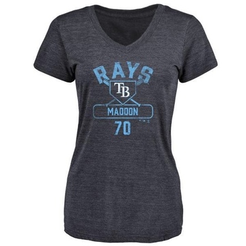 Women's Tampa Bay Rays Joe Maddon ＃70 Base Runner T-Shirt - Navy