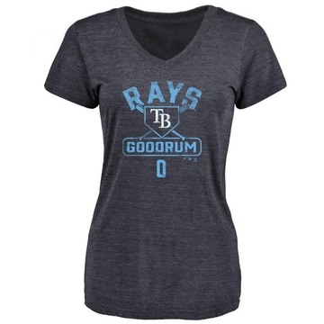 Women's Tampa Bay Rays Niko Goodrum ＃0 Base Runner T-Shirt - Navy