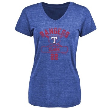 Women's Texas Rangers Will Clark ＃22 Base Runner T-Shirt - Royal