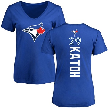 Women's Toronto Blue Jays Gosuke Katoh ＃29 Backer Slim Fit T-Shirt - Royal