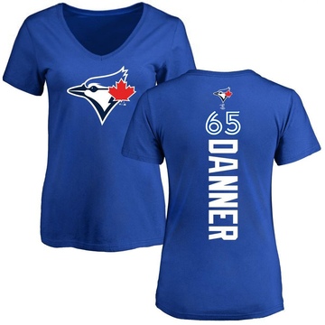 Women's Toronto Blue Jays Hagen Danner ＃65 Backer Slim Fit T-Shirt - Royal