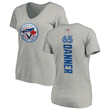Women's Toronto Blue Jays Hagen Danner ＃65 Backer Slim Fit T-Shirt Ash