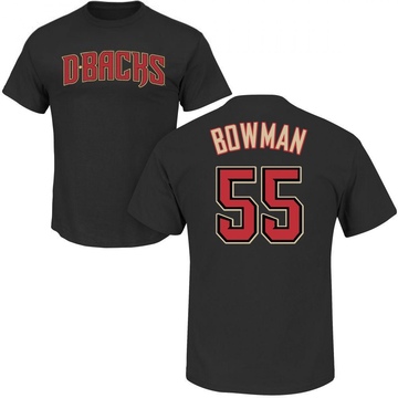 Youth Arizona Diamondbacks Matt Bowman ＃55 Roster Name & Number T-Shirt - Black