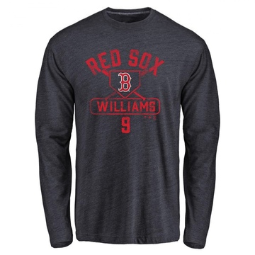 Youth Boston Red Sox Ted Williams ＃9 Base Runner Long Sleeve T-Shirt - Navy