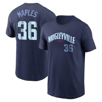 Youth Chicago Cubs Dillon Maples ＃36 City Connect Name & Number T-Shirt - Navy