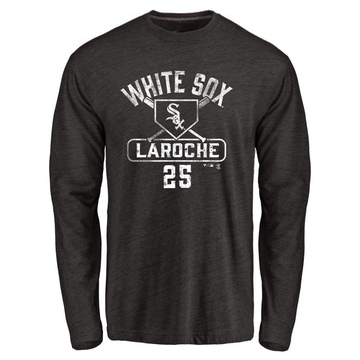 Youth Chicago White Sox Adam LaRoche ＃25 Base Runner Long Sleeve T-Shirt - Black