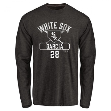 Youth Chicago White Sox Leury Garcia ＃28 Base Runner Long Sleeve T-Shirt - Black