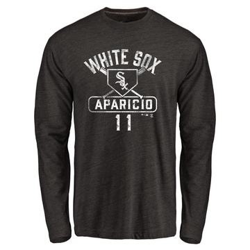 Youth Chicago White Sox Luis Aparicio ＃11 Base Runner Long Sleeve T-Shirt - Black