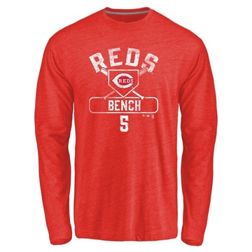 Youth Cincinnati Reds Johnny Bench ＃5 Base Runner Long Sleeve T-Shirt - Red