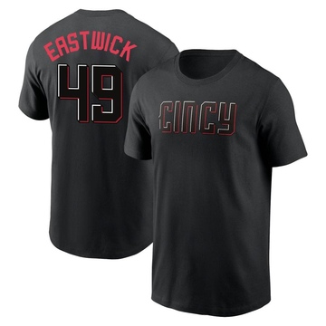 Youth Cincinnati Reds Rawly Eastwick ＃49 2023 City Connect Name & Number T-Shirt - Black