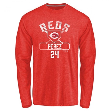 Youth Cincinnati Reds Tony Perez ＃24 Base Runner Long Sleeve T-Shirt - Red