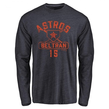 Youth Houston Astros Carlos Beltran ＃15 Base Runner Long Sleeve T-Shirt - Navy
