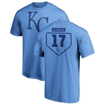 Youth Kansas City Royals Hunter Dozier ＃17 RBI T-Shirt - Light Blue