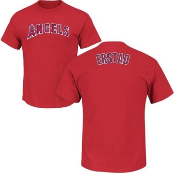 Youth Los Angeles Angels Darin Erstad ＃27 Roster Name & Number T-Shirt - Red