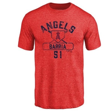 Youth Los Angeles Angels Jaime Barria ＃51 Base Runner T-Shirt - Red