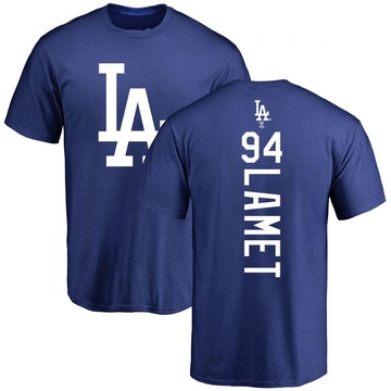 Youth Los Angeles Dodgers Dinelson Lamet ＃94 Backer T-Shirt - Royal