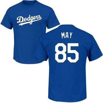 Youth Los Angeles Dodgers Dustin May ＃85 Roster Name & Number T-Shirt - Royal