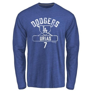 Youth Los Angeles Dodgers Julio Urias ＃7 Base Runner Long Sleeve T-Shirt - Royal