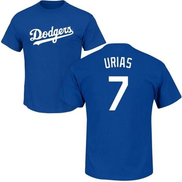 Youth Los Angeles Dodgers Julio Urias ＃7 Roster Name & Number T-Shirt - Royal