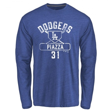Youth Los Angeles Dodgers Mike Piazza ＃31 Base Runner Long Sleeve T-Shirt - Royal