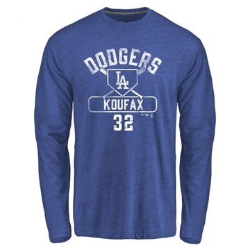Youth Los Angeles Dodgers Sandy Koufax ＃32 Base Runner Long Sleeve T-Shirt - Royal