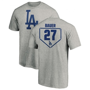 Youth Los Angeles Dodgers Trevor Bauer ＃27 RBI T-Shirt Heathered - Gray