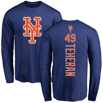 Youth New York Mets Julio Teheran ＃49 Backer Long Sleeve T-Shirt - Royal