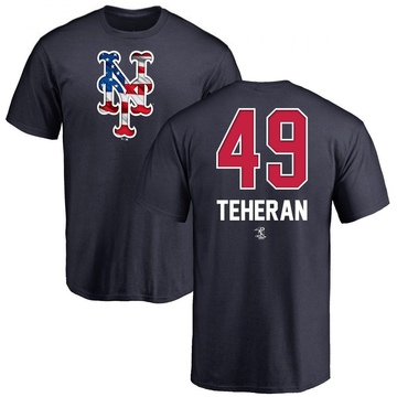 Youth New York Mets Julio Teheran ＃49 Name and Number Banner Wave T-Shirt - Navy