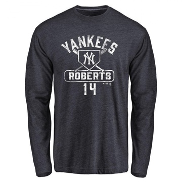 Youth New York Yankees Brian Roberts ＃14 Base Runner Long Sleeve T-Shirt - Navy