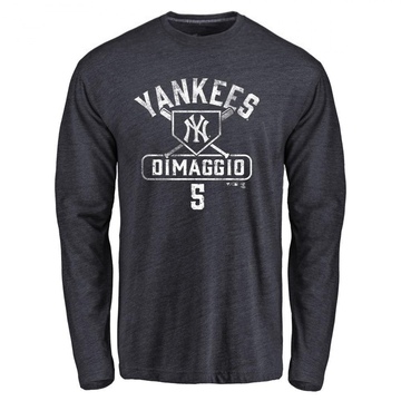 Youth New York Yankees Joe DiMaggio ＃5 Base Runner Long Sleeve T-Shirt - Navy