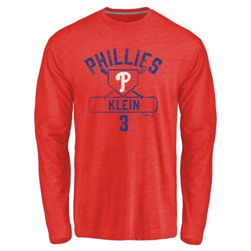 Youth Philadelphia Phillies Chuck Klein ＃3 Base Runner Long Sleeve T-Shirt - Red