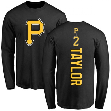 Youth Pittsburgh Pirates Michael Taylor ＃2 Backer Long Sleeve T-Shirt - Black