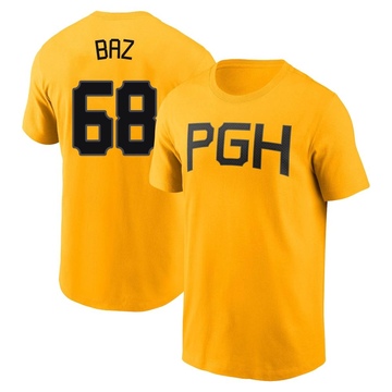 Youth Pittsburgh Pirates Shane Baz ＃68 2023 City Connect Name & Number T-Shirt - Gold