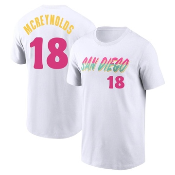 Youth San Diego Padres Kevin Mcreynolds ＃18 2022 City Connect Name & Number T-Shirt - White