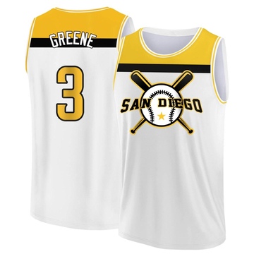 Youth San Diego Padres Khalil Greene ＃3 Legend Baseball Tank Top - White/Yellow