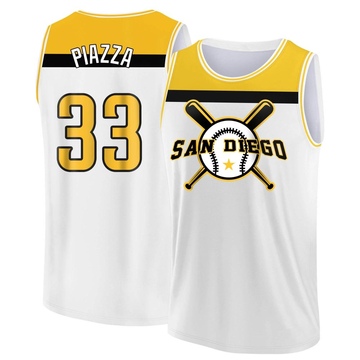 Youth San Diego Padres Mike Piazza ＃33 Legend Baseball Tank Top - White/Yellow