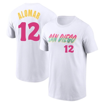 Youth San Diego Padres Roberto Alomar ＃12 2022 City Connect Name & Number T-Shirt - White