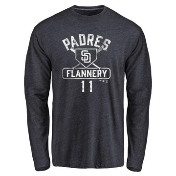 Youth San Diego Padres Tim Flannery ＃11 Base Runner Long Sleeve T-Shirt - Navy