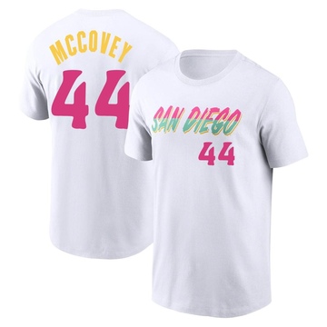 Youth San Diego Padres Willie Mccovey ＃44 2022 City Connect Name & Number T-Shirt - White