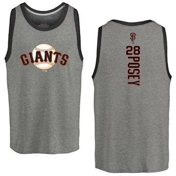 Youth San Francisco Giants Buster Posey ＃28 Backer Tank Heathered - Gray