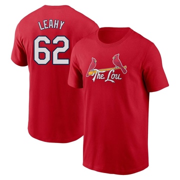 Youth St. Louis Cardinals Kyle Leahy ＃62 2024 City Connect Fuse Name & Number T-Shirt - Red