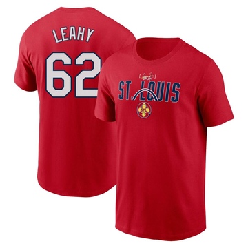 Youth St. Louis Cardinals Kyle Leahy ＃62 2024 City Connect Graphic Name & Number T-Shirt - Red