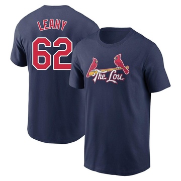 Youth St. Louis Cardinals Kyle Leahy ＃62 2024 City Connect Name & Number T-Shirt - Navy