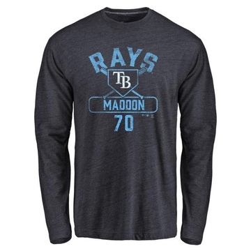 Youth Tampa Bay Rays Joe Maddon ＃70 Base Runner Long Sleeve T-Shirt - Navy