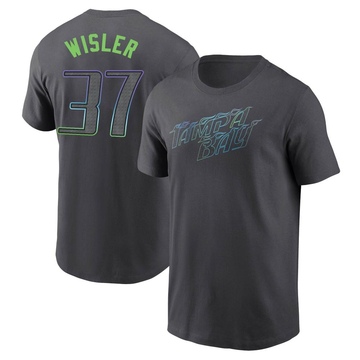 Youth Tampa Bay Rays Matt Wisler ＃37 2024 City Connect T-Shirt - Charcoal