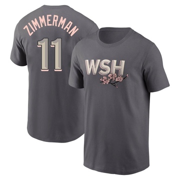 Youth Washington Nationals Ryan Zimmerman ＃11 2022 City Connect Name & Number T-Shirt - Gray